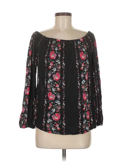 Pre-owned Lascana For Venus 3/4 Sleeve Blouse In Black