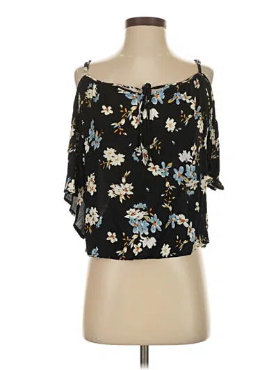 Pre-owned Lascana For Venus 3/4 Sleeve Blouse In Black