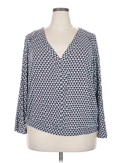 Pre-owned Lascana For Venus 3/4 Sleeve Blouse In Blue