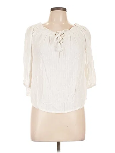 Pre-owned Lascana For Venus 3/4 Sleeve Blouse In Ivory