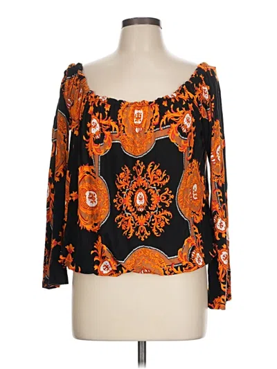 Pre-owned Lascana For Venus 3/4 Sleeve Blouse In Orange