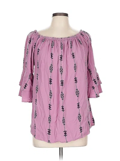Pre-owned Lascana For Venus 3/4 Sleeve Blouse In Pink