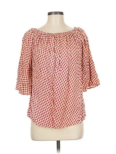 Pre-owned Lascana For Venus 3/4 Sleeve Blouse In Red