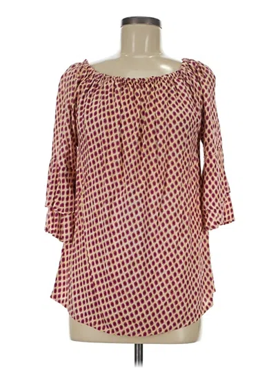 Pre-owned Lascana For Venus 3/4 Sleeve Blouse In Red