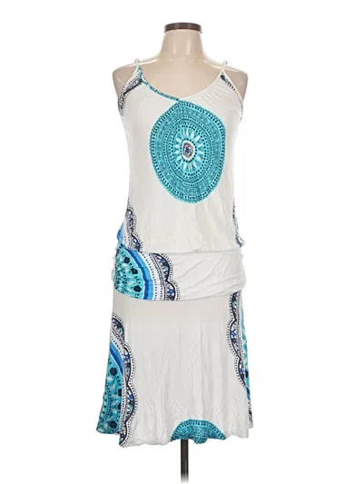Pre-owned Lascana For Venus Casual Dress In Blue
