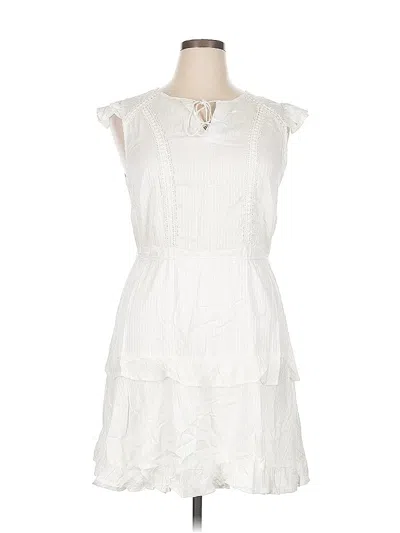 Pre-owned Lascana For Venus Casual Dress In White
