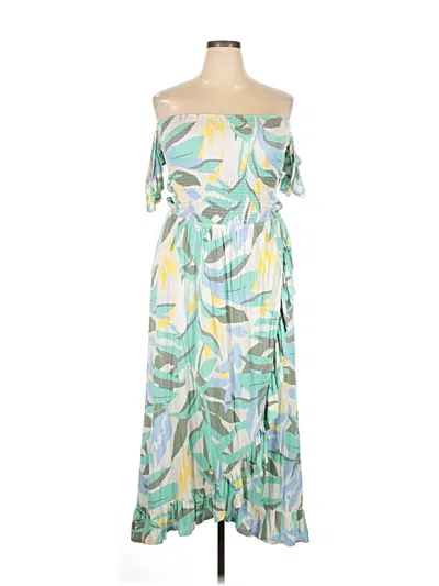 Pre-owned Lascana For Venus Cocktail Dress In Green