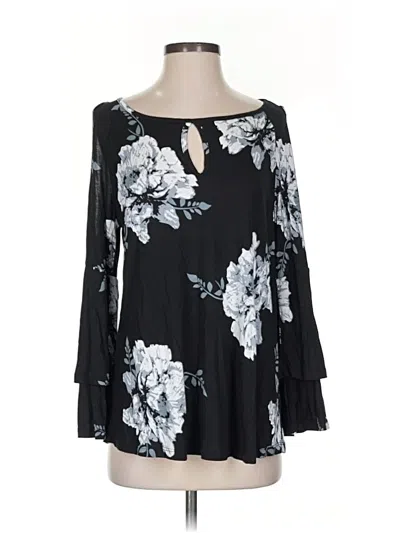 Pre-owned Lascana For Venus Long Sleeve Blouse In Black