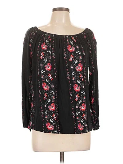 Pre-owned Lascana For Venus Long Sleeve Blouse In Black