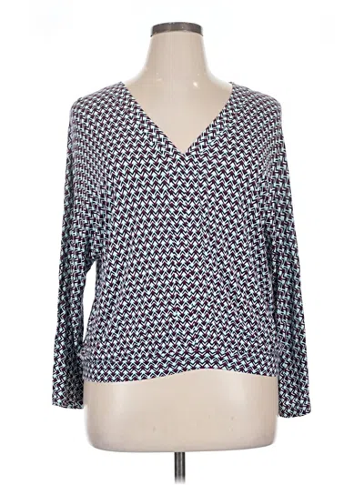 Pre-owned Lascana For Venus Long Sleeve Blouse In Blue