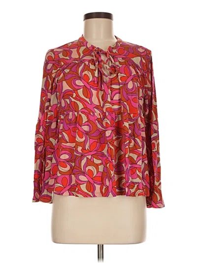 Pre-owned Lascana For Venus Long Sleeve Blouse In Red