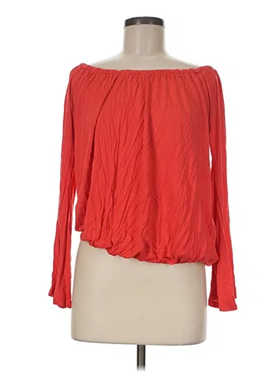 Pre-owned Lascana For Venus Long Sleeve Blouse In Red