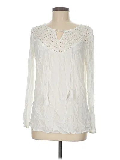 Pre-owned Lascana For Venus Long Sleeve Blouse In White