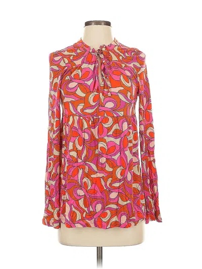 Pre-owned Lascana For Venus Long Sleeve Polo Shirt In Pink