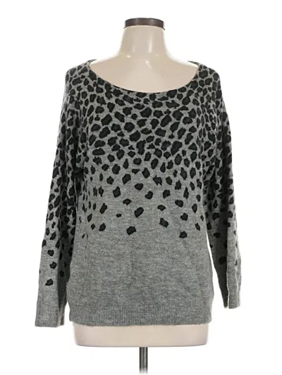 Pre-owned Lascana For Venus Long Sleeve Top Gray Scoop Neck Tops