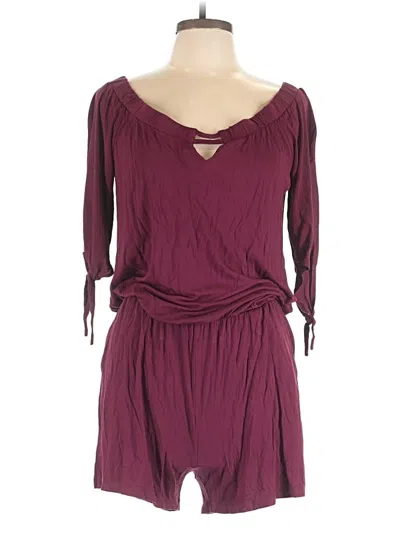 Pre-owned Lascana For Venus Romper In Burgundy