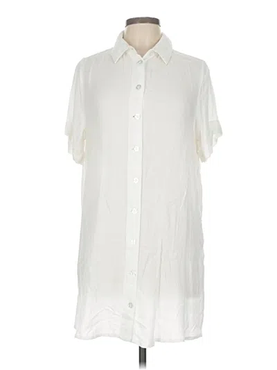 Pre-owned Lascana For Venus Short Sleeve Blouse In White