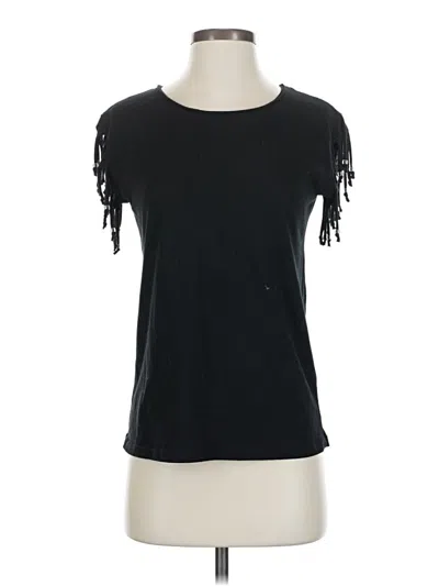 Pre-owned Lascana For Venus Short Sleeve Top Black Crew Neck Tops