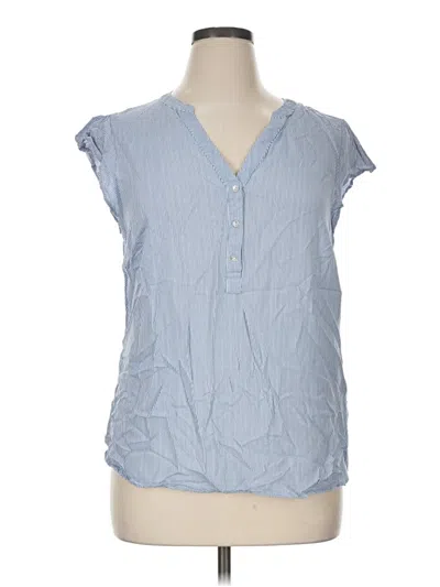 Pre-owned Lascana For Venus Sleeveless Blouse In Blue