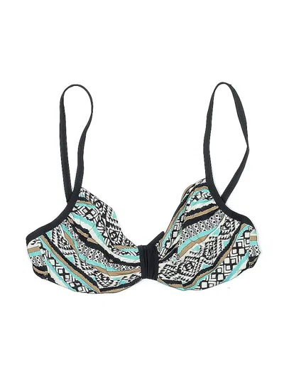 Pre-owned Lascana For Venus Swimsuit Top Teal Print Pattern Swimwear