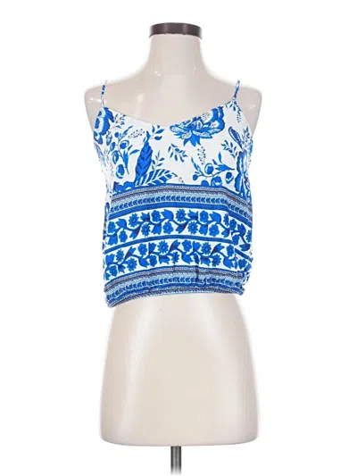 Pre-owned Lascana For Venus Tank Top Blue Halter Neckline Tops