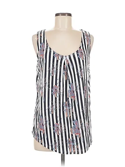 Pre-owned Lascana For Venus Tank Top Blue Plunge Neckline Tops