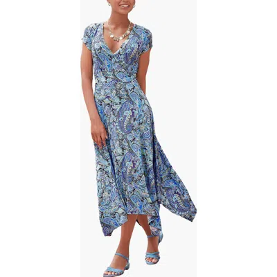 Lascana Handkerchief Hem Dress In Blue