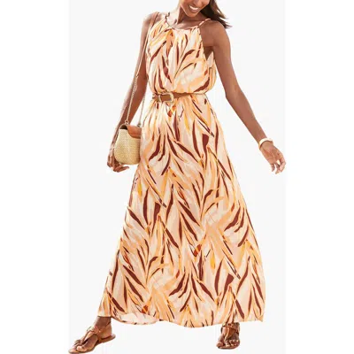 Lascana High Neck Sleeveless Maxi Dress In Multi