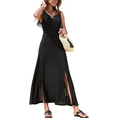 Lascana Keyhole Detail Maxi Dress In Black