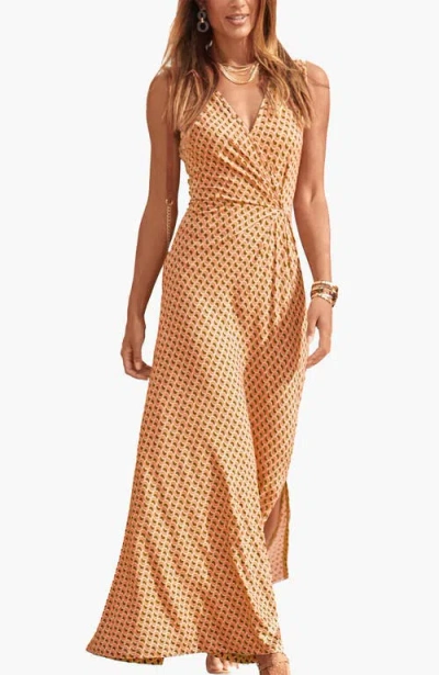 Lascana Knot Detail Maxi Dress In Gold