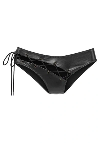 Lascana Lace Up Bikini Brief In Black