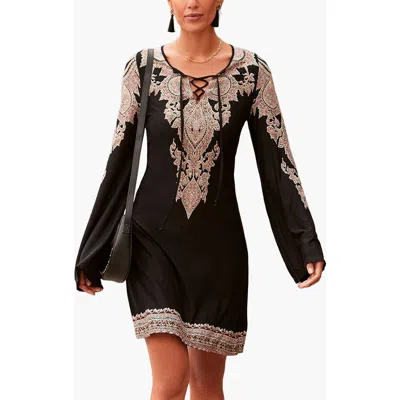 Lascana Lace Up Dress In Black