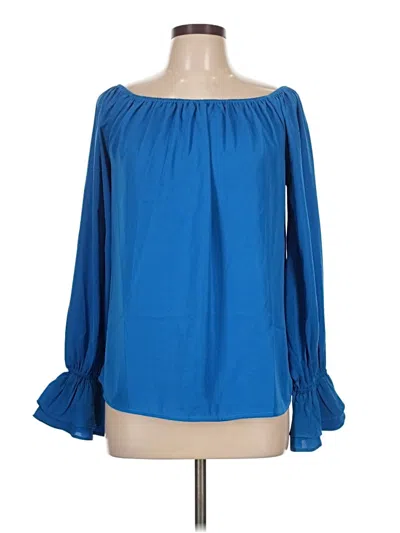 Pre-owned Lascana Long Sleeve Blouse In Blue