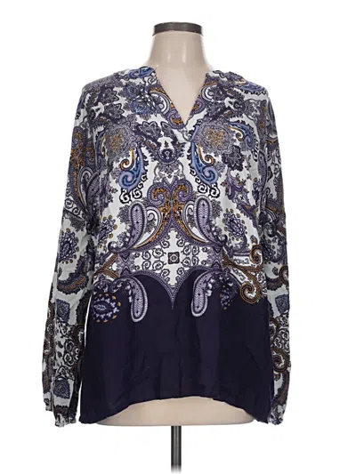 Pre-owned Lascana Long Sleeve Blouse In Blue