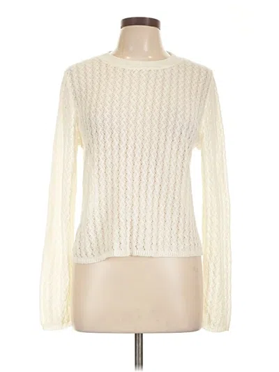 Pre-owned Lascana Long Sleeve Top Ivory Turtleneck Tops