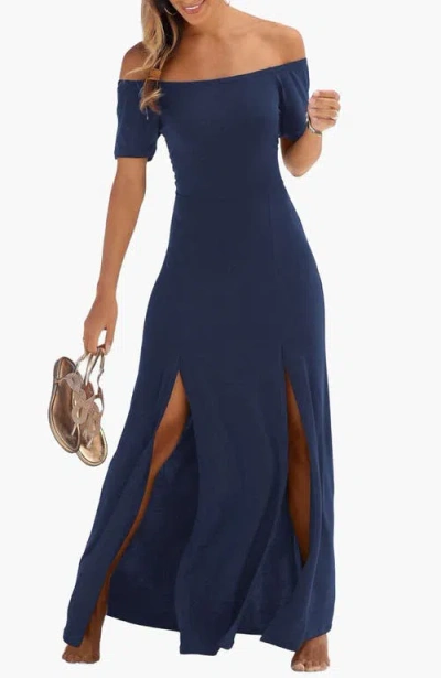 Lascana Off Shoulder Maxi Dress In Multi