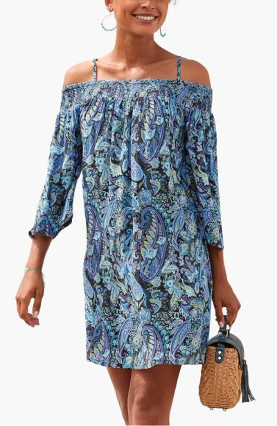 Lascana Off The Shoulder Patterned Dress In Multi