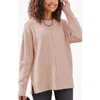 Lascana Oversized Basic Sweater In Pink