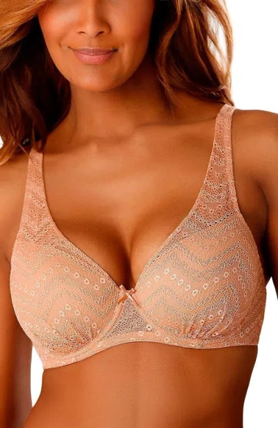 Lascana Padded Plunge Bra In Orange
