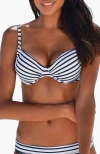 Lascana Pattern Underwire Bikini Top Size 38dd In White