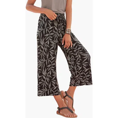 Lascana Printed Culottes In Black