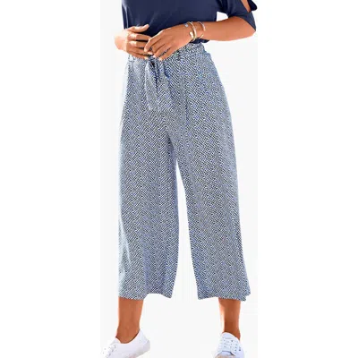 Lascana Printed Culottes In Blue