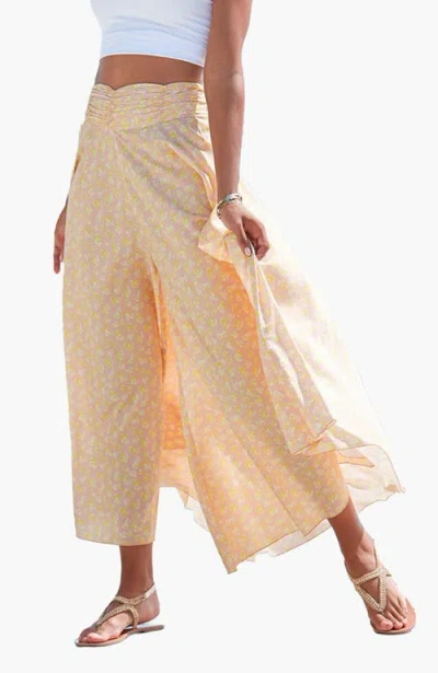 Lascana Printed Flowy Culottes In Multi