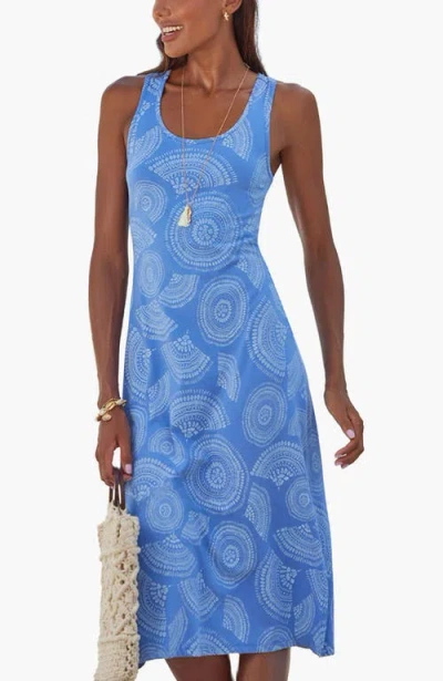 Lascana Racerback Print Dress In Blue