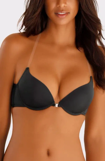 Lascana Rhinestone Push Up Bra In Black