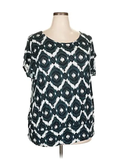 Pre-owned Lascana Short Sleeve Blouse In Black