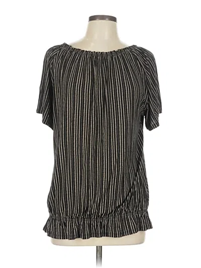 Pre-owned Lascana Short Sleeve Blouse In Black