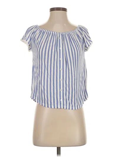 Pre-owned Lascana Short Sleeve Blouse In Blue