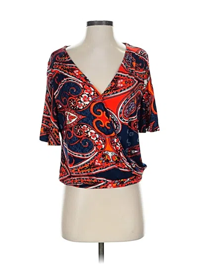 Pre-owned Lascana Short Sleeve Blouse In Orange