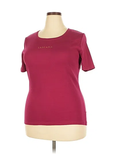 Pre-owned Lascana Short Sleeve T-shirt In Burgundy